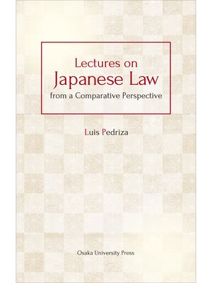 cover image of Lectures on Japanese Law from a Comparative Perspective